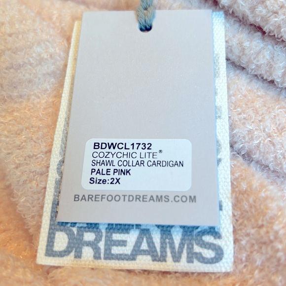 NWT Barefoot Dreams cozychic lite shawl collar cardigan. 2XL - Picture 7 of 12